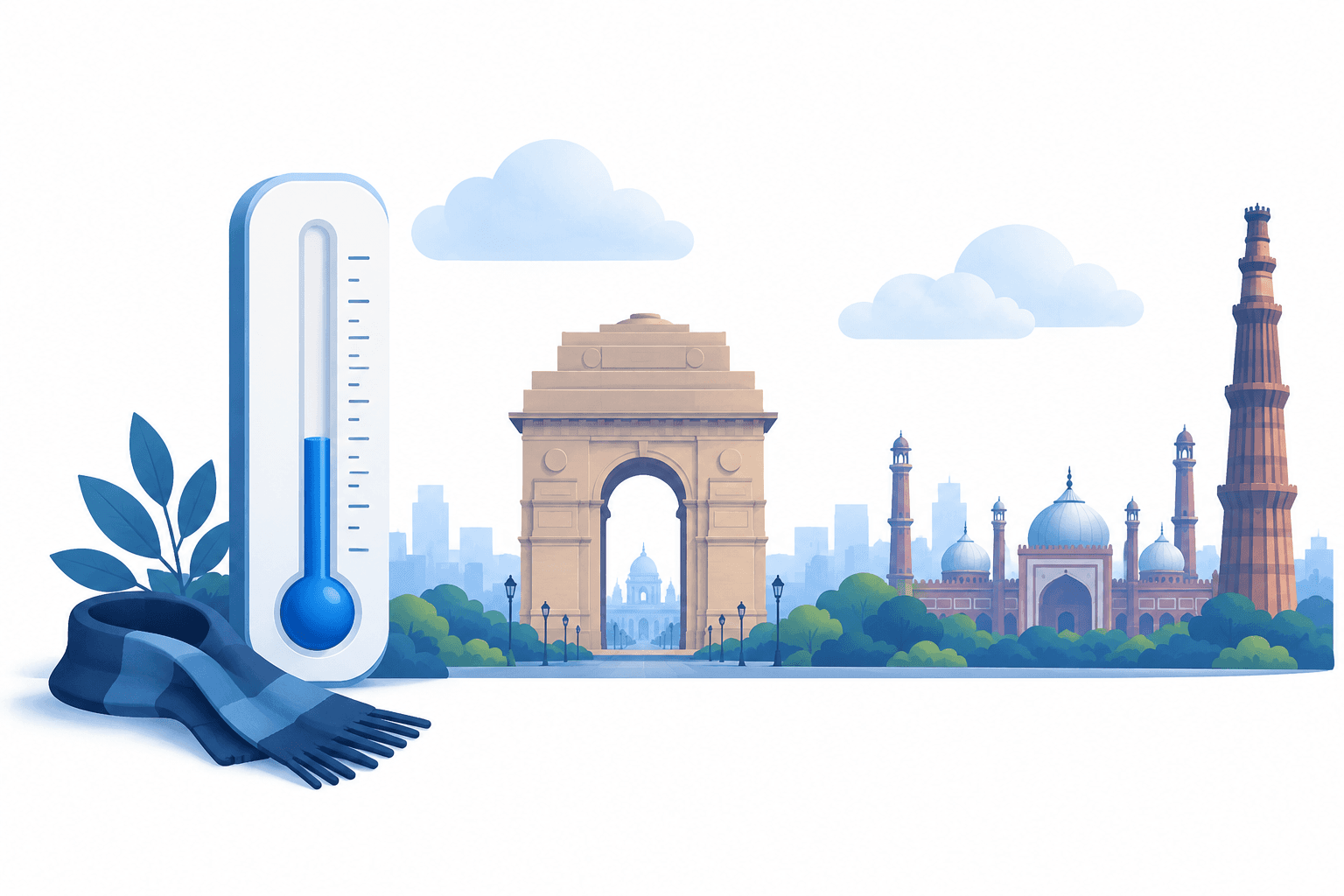 Delhi rammes af den laveste oktobertemperatur i tre år