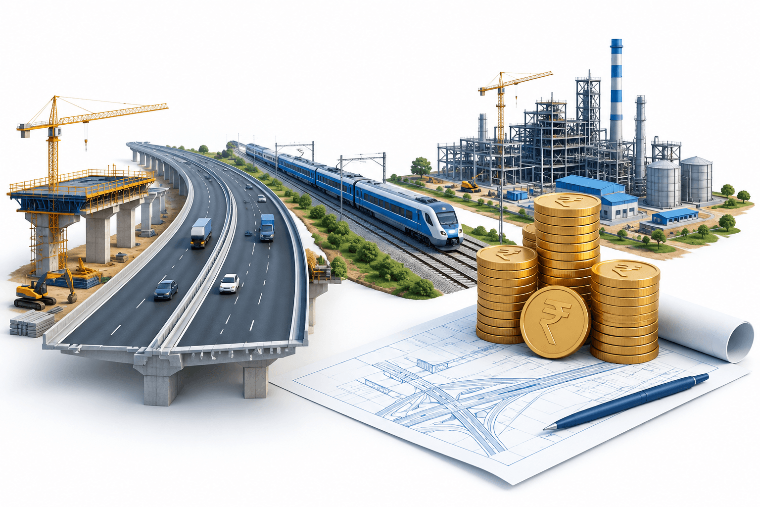 Les coûts des infrastructures en Inde dépassent les estimations initiales de 3,22 lakh crore ₹