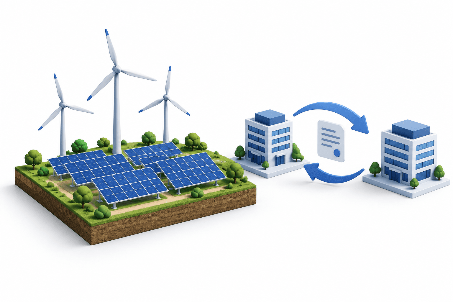 Concept illustration of renewable energy land and a company transfer for the Maharashtra land transfer fee waiver