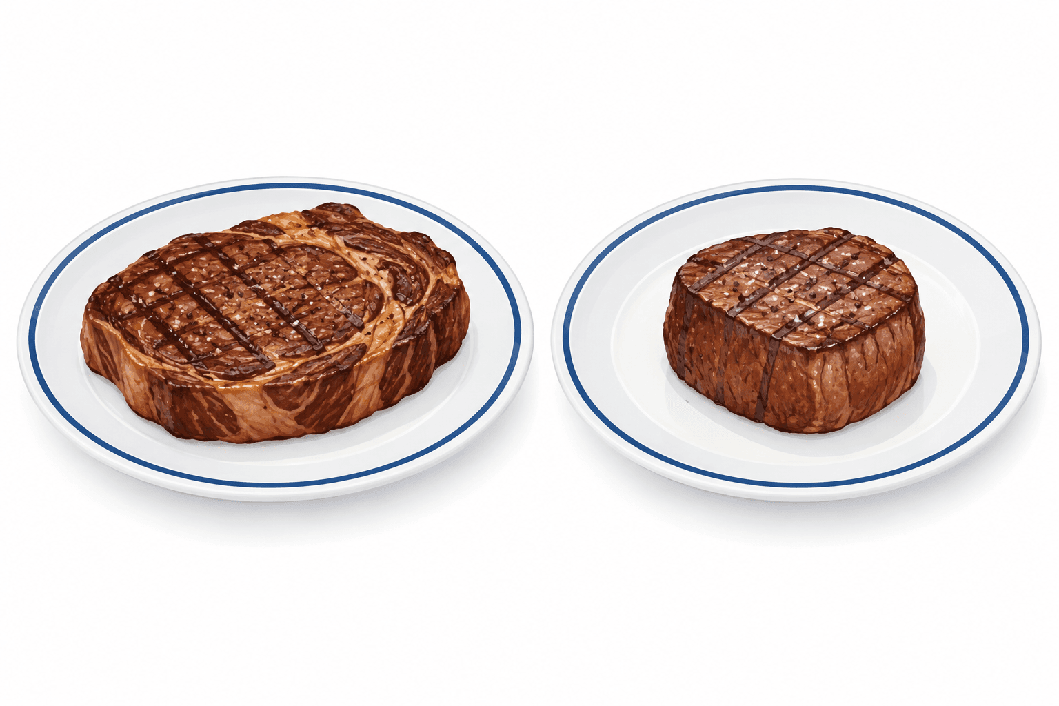 Illustration of two steak cuts representing the Texas Roadhouse complaint
