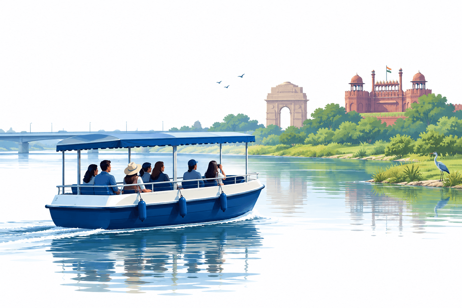 Yamuna River Safari planlægger prøvesejladser før åbningen