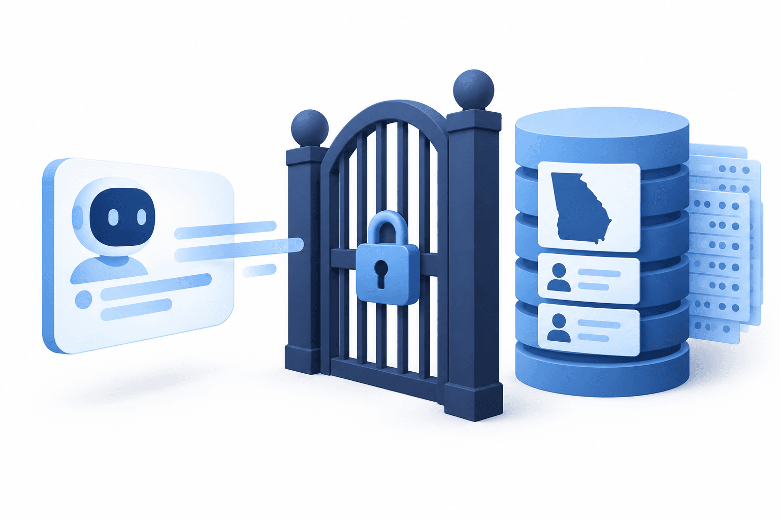 Concept illustration of Claude paywall access to gated aggregate data