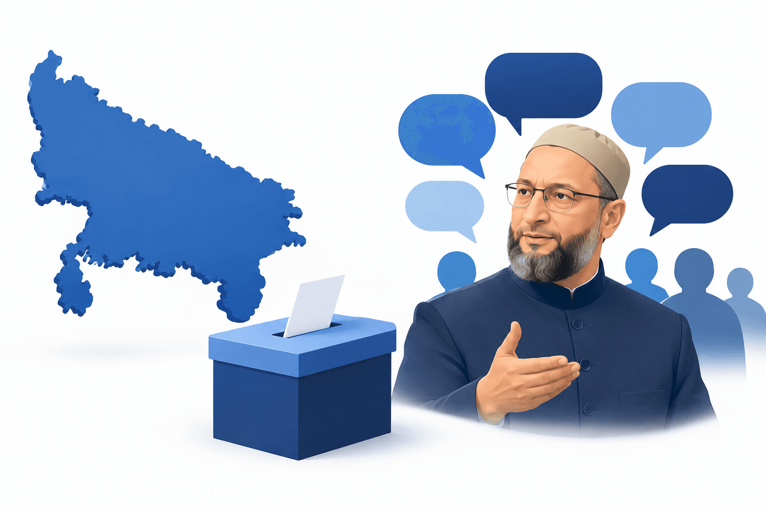 Voľby v Uttarpradéši: Owaisi ponúka spoluprácu opozícii
