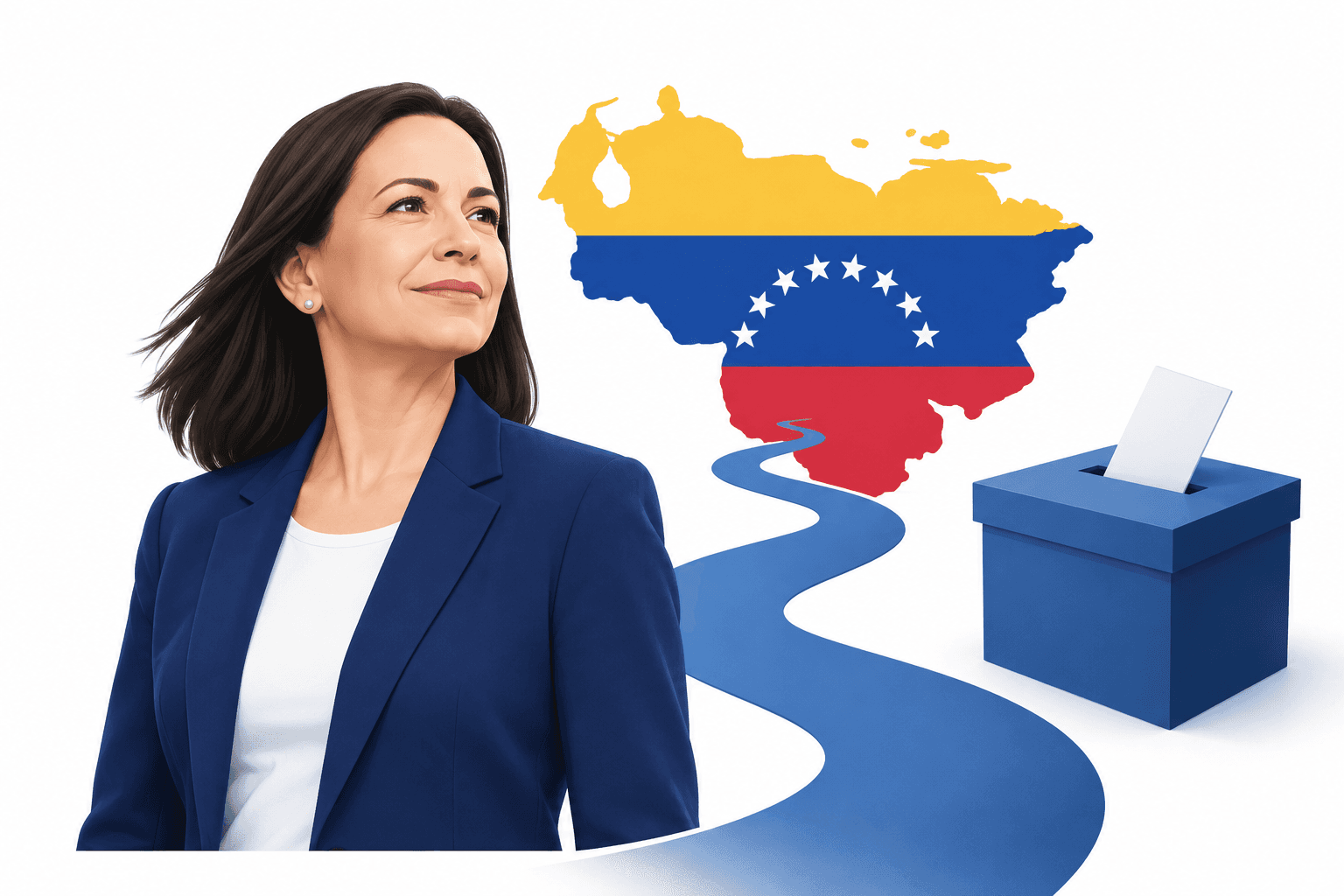 Venezuelas opposisjonsleder Machado vender tilbake for å stille til valg