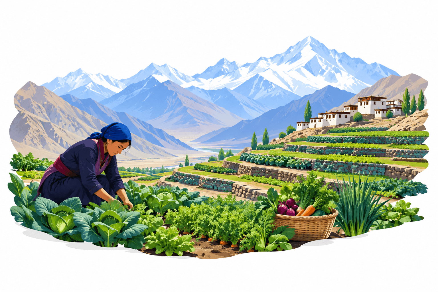Iniciativa de agricultura orgânica em Ladakh alcança marco em todo o território