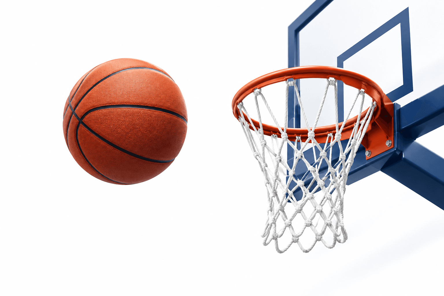 Basketball and hoop illustration representing UP basketball
