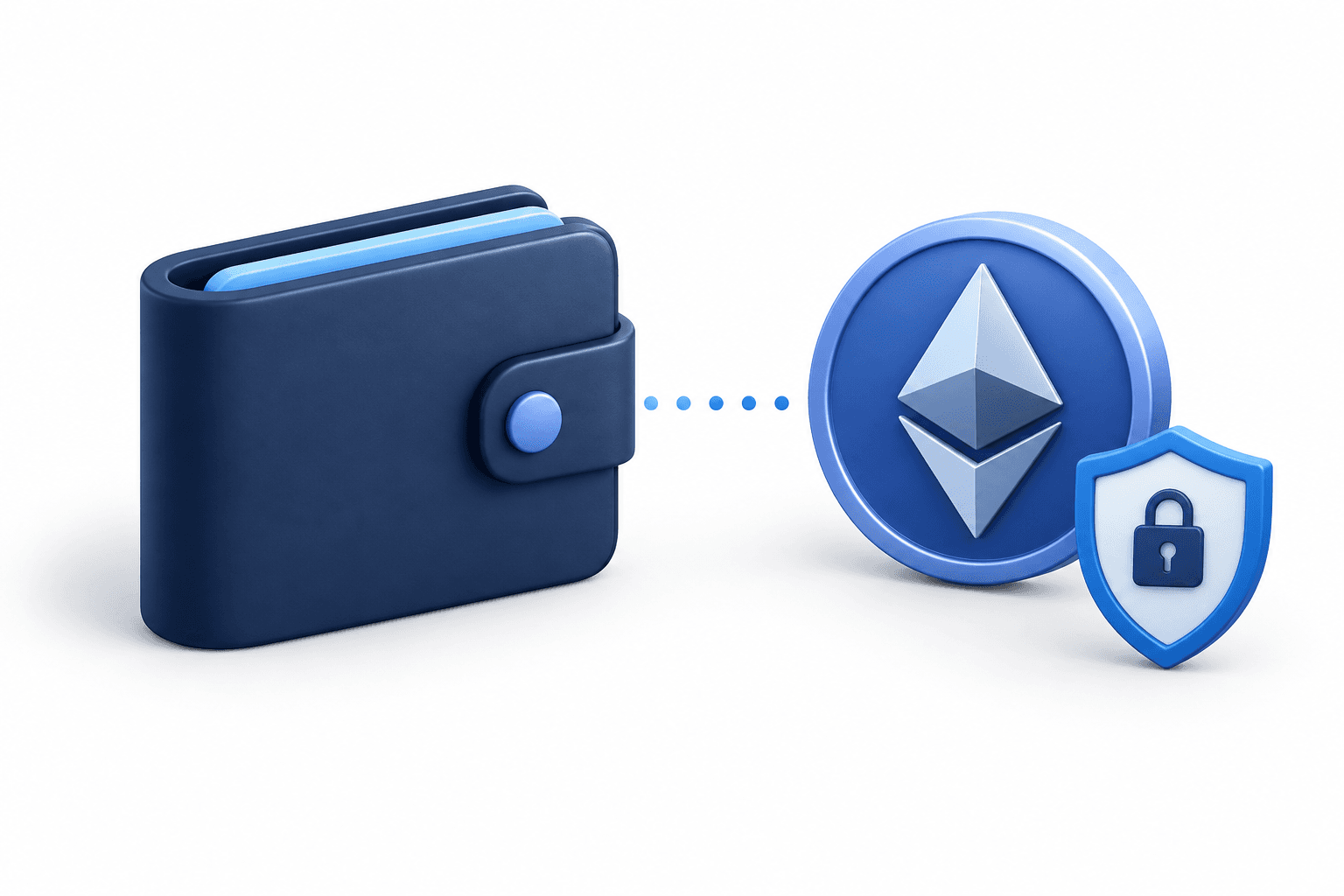 Concept illustration of a wallet and Ethereum token connected to the UXLINK hack investigation