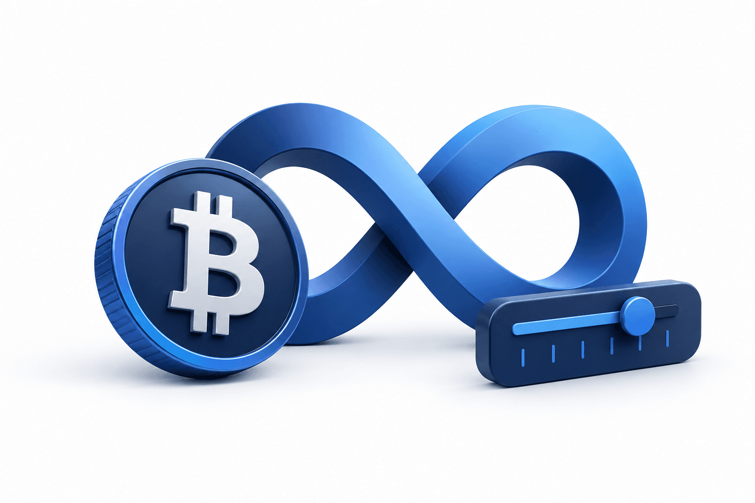 Illustration of crypto perpetual futures using a digital token and continuous loop