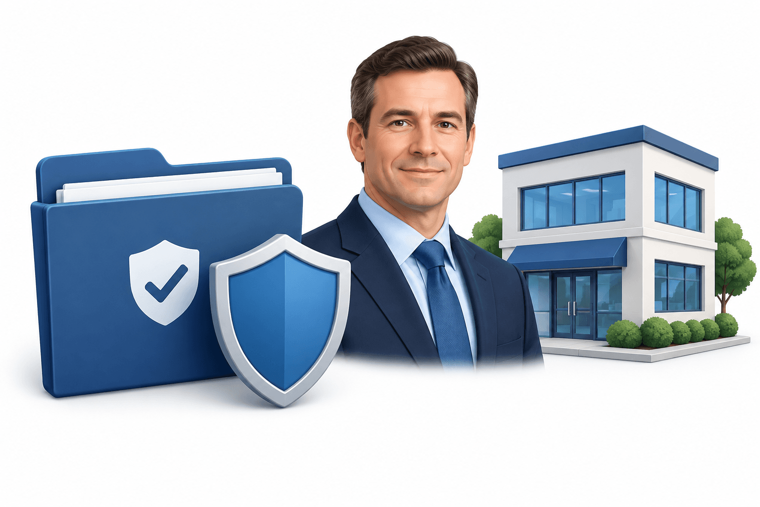 Concept illustration of EverPeak Insurance underwriting for small businesses