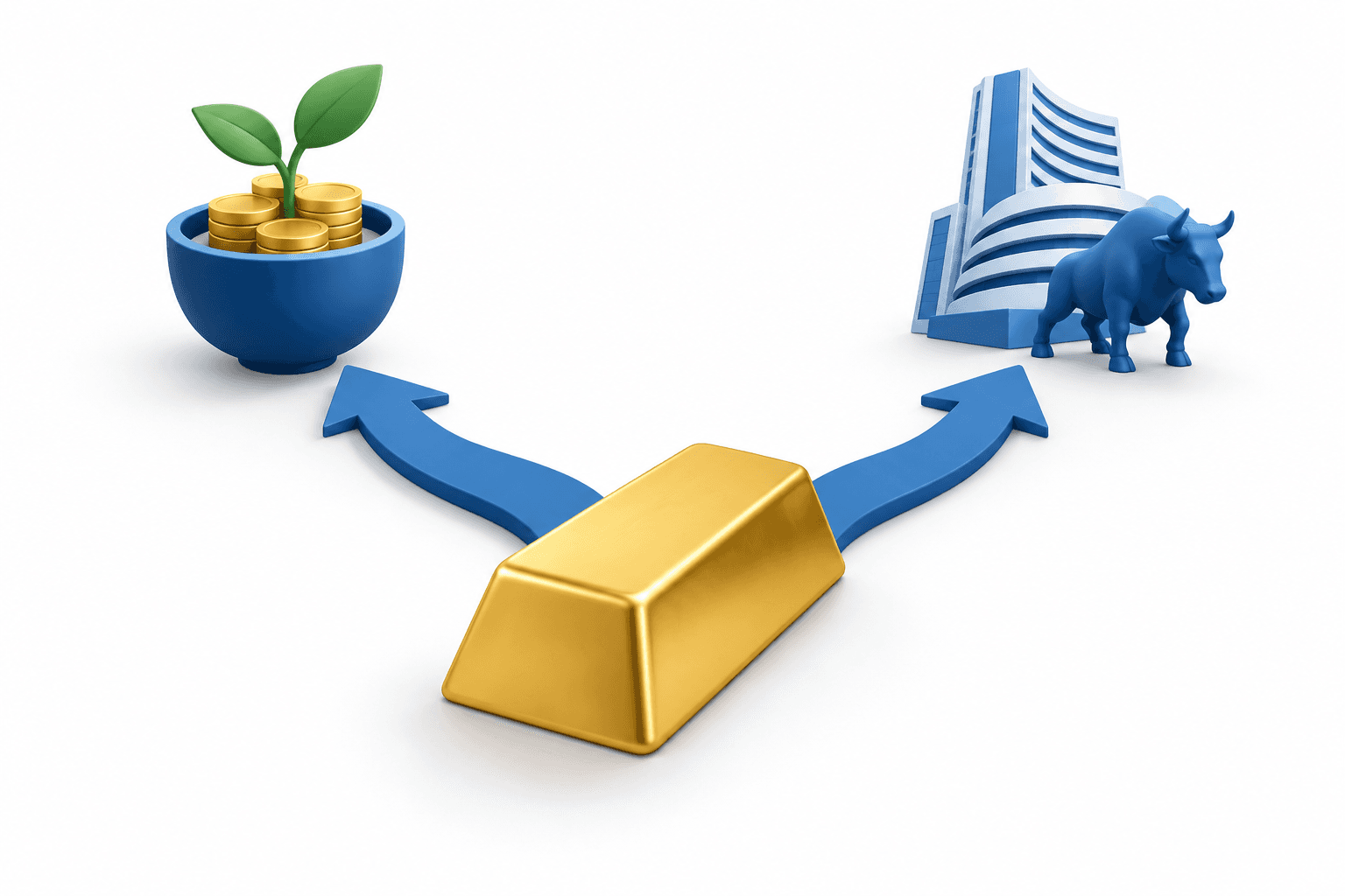 Concept illustration of Gold FoF curbs and alternative gold investment routes