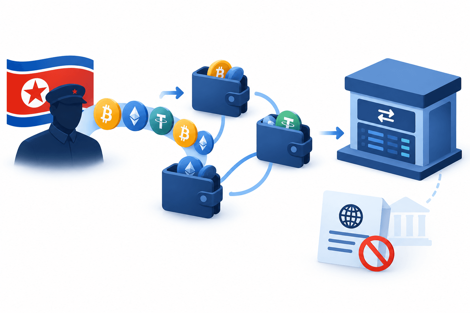 Pohjois-Korean kryptovaluuttojen kotiutukset jäljitetty Garantexin kautta