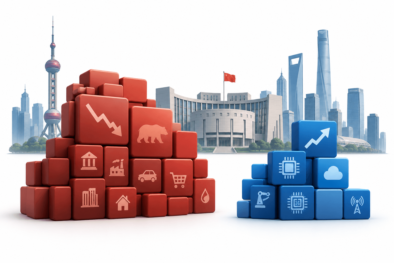 Saham China melemah karena pertumbuhan yang stabil meredam harapan stimulus