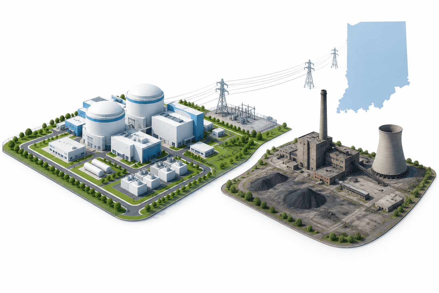 Proyecto nuclear en Indiana: AEP y X-energy evalúan un plan de 960 MW