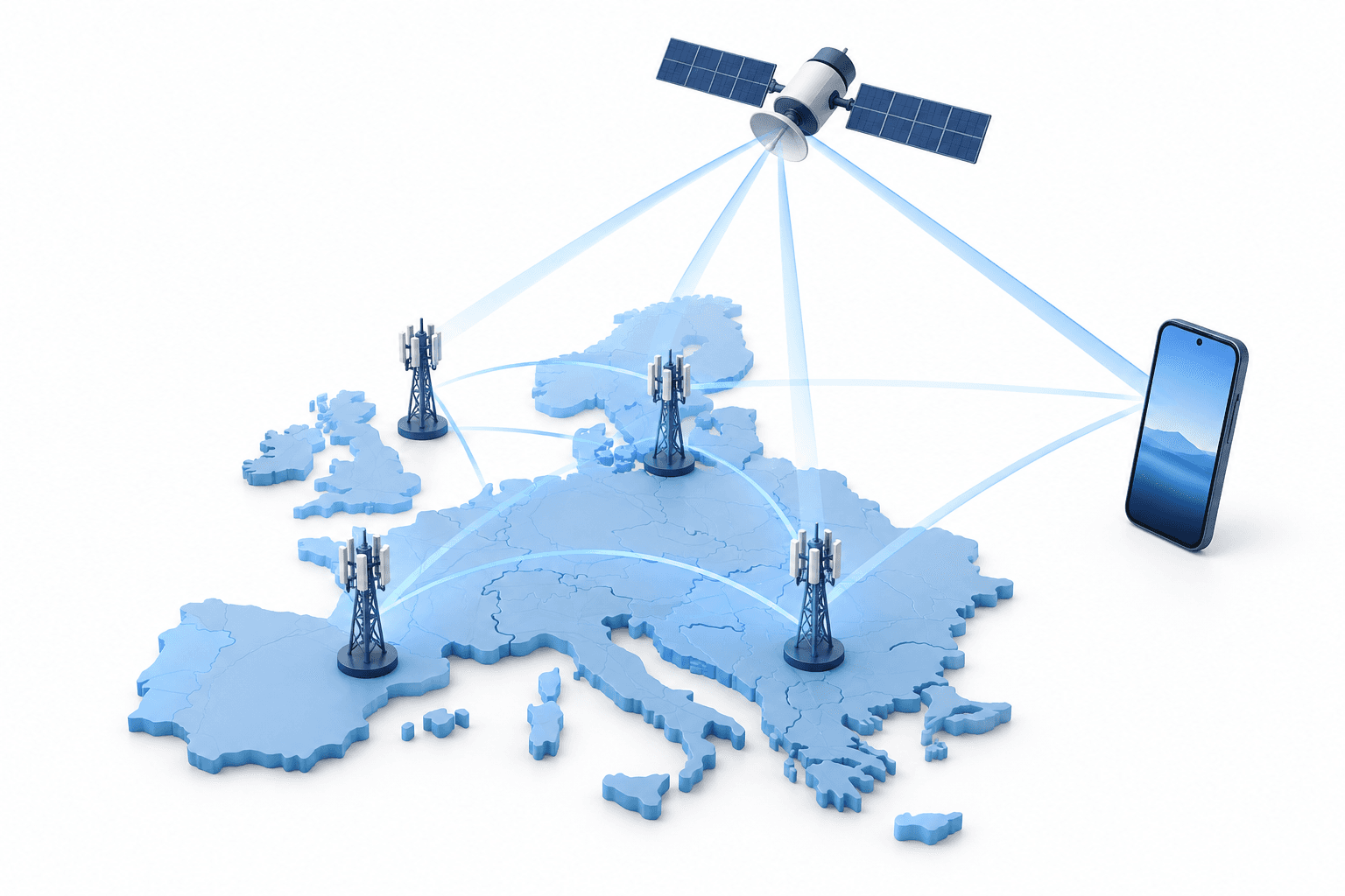Bod om satellietspectrum: vier Europese operators bestuderen gezamenlijk plan