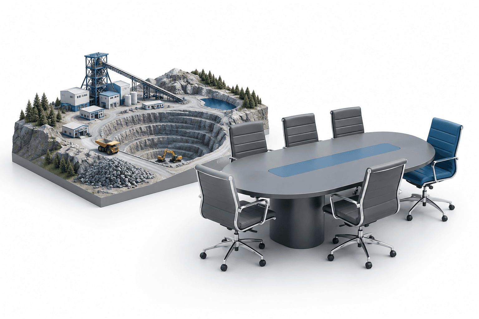 Concept illustration of Blue Moon Metals financing linking a tungsten project with a new board seat.