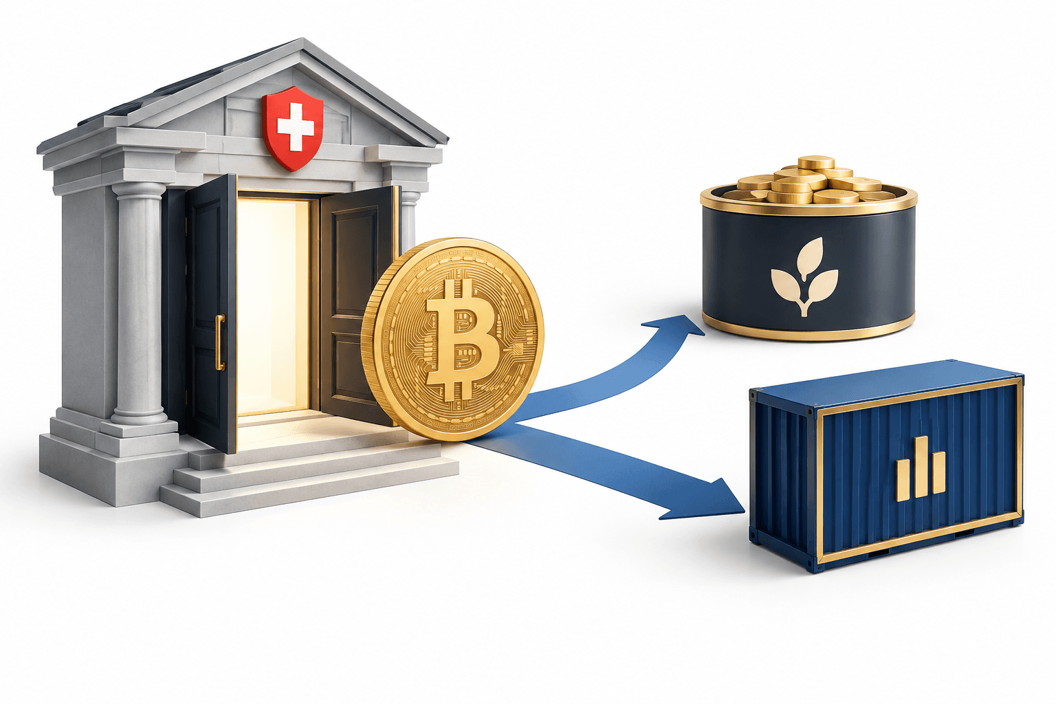Bitcoin ETF sai FINMA-hyväksynnän Sveitsin vähittäiskaupalle