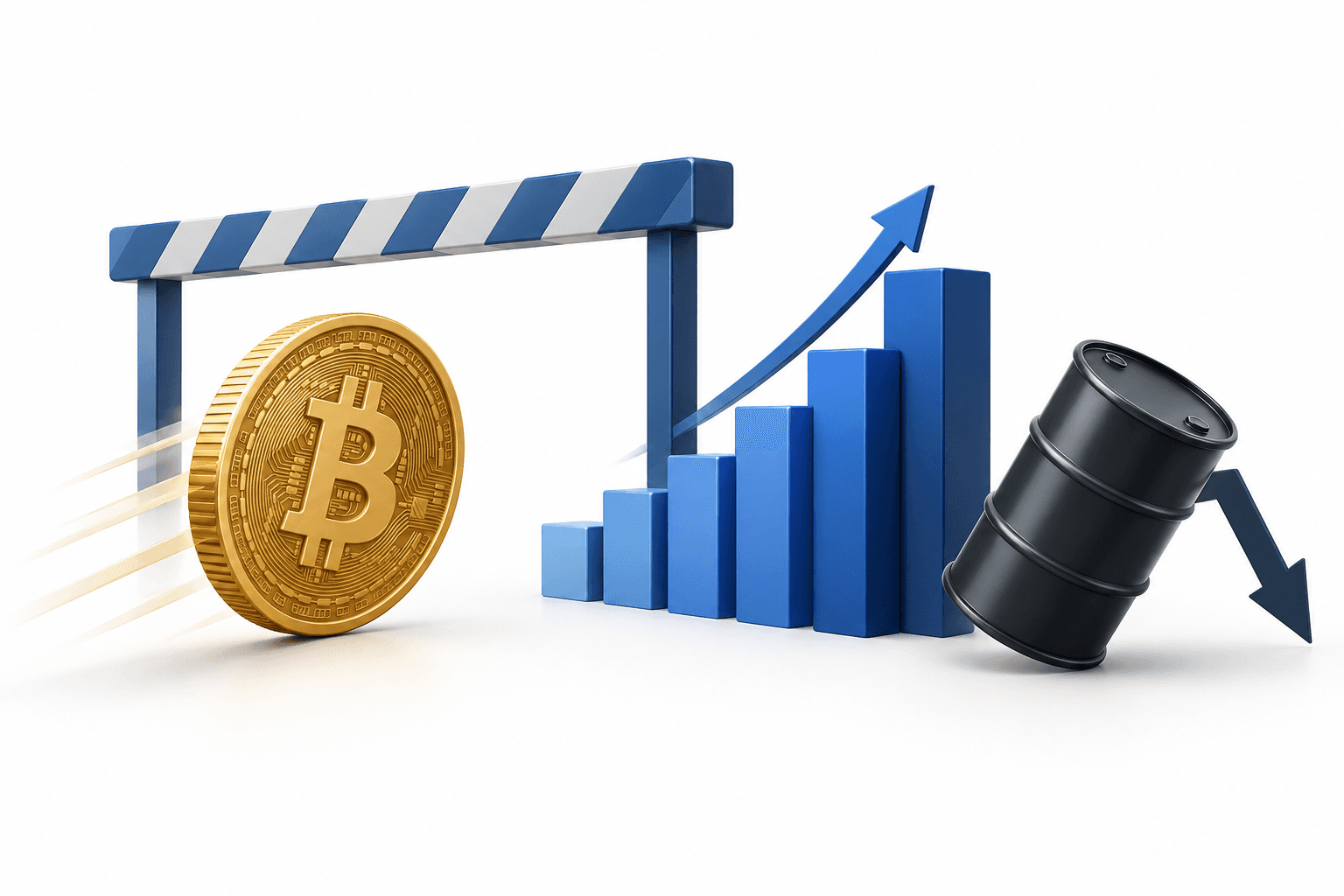 Bitcoin repunte alcanza los 83.000 dólares mientras las acciones suben y el petróleo cae