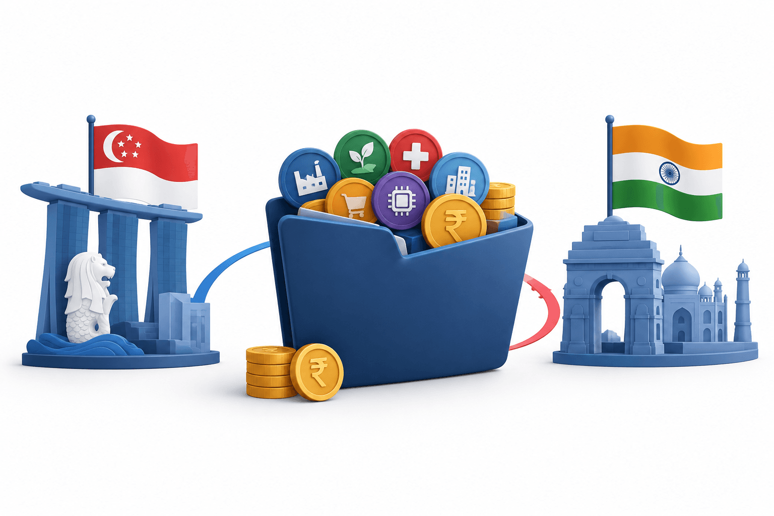 Hodnota portfolia Singapore India klesla o 24 % navzdory vítězům FY27