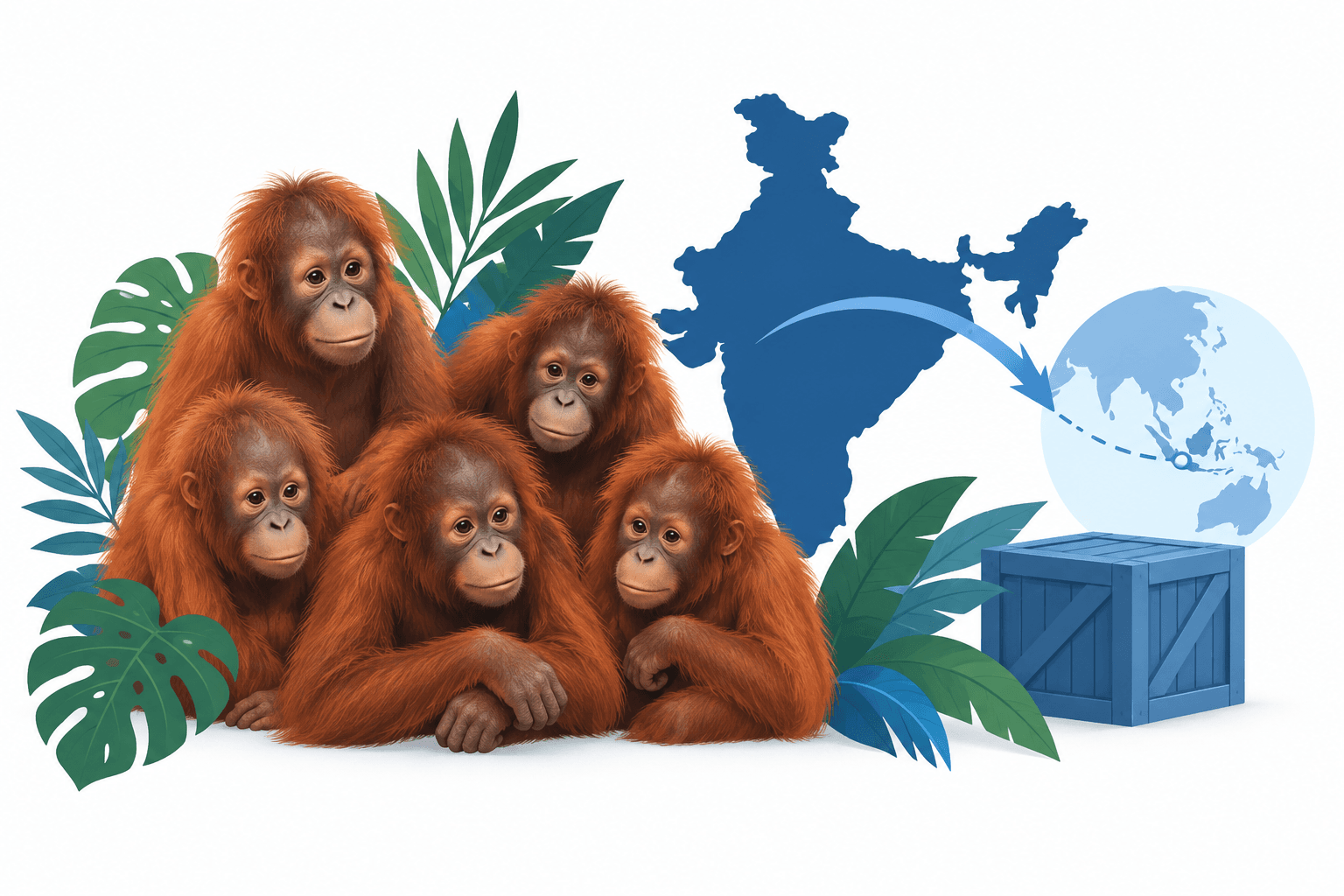 Perdagangan Satwa Liar India Disorot Setelah Orangutan Ditemukan