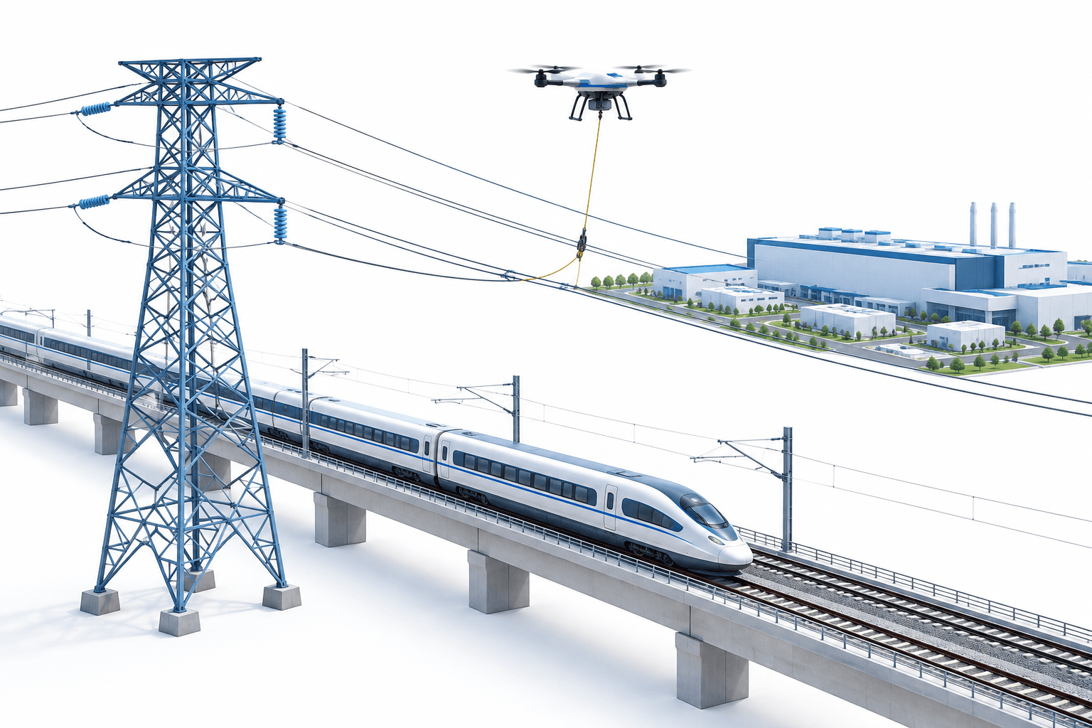 Comienzan las obras del cruce ferroviario de la línea de suministro eléctrico de CATL
