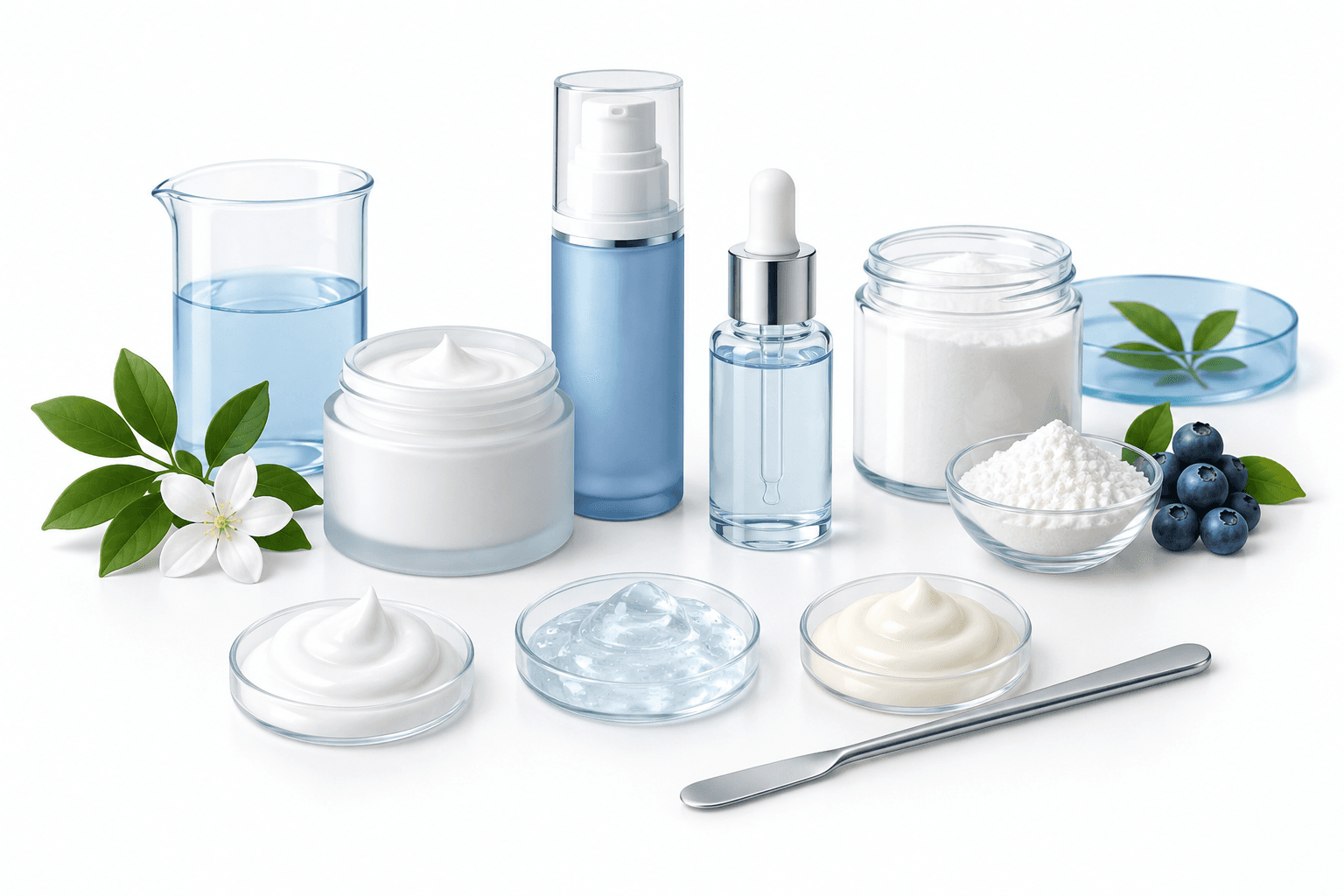 Ingredientes de skincare da ANECO em destaque em feira comercial em Bangkok