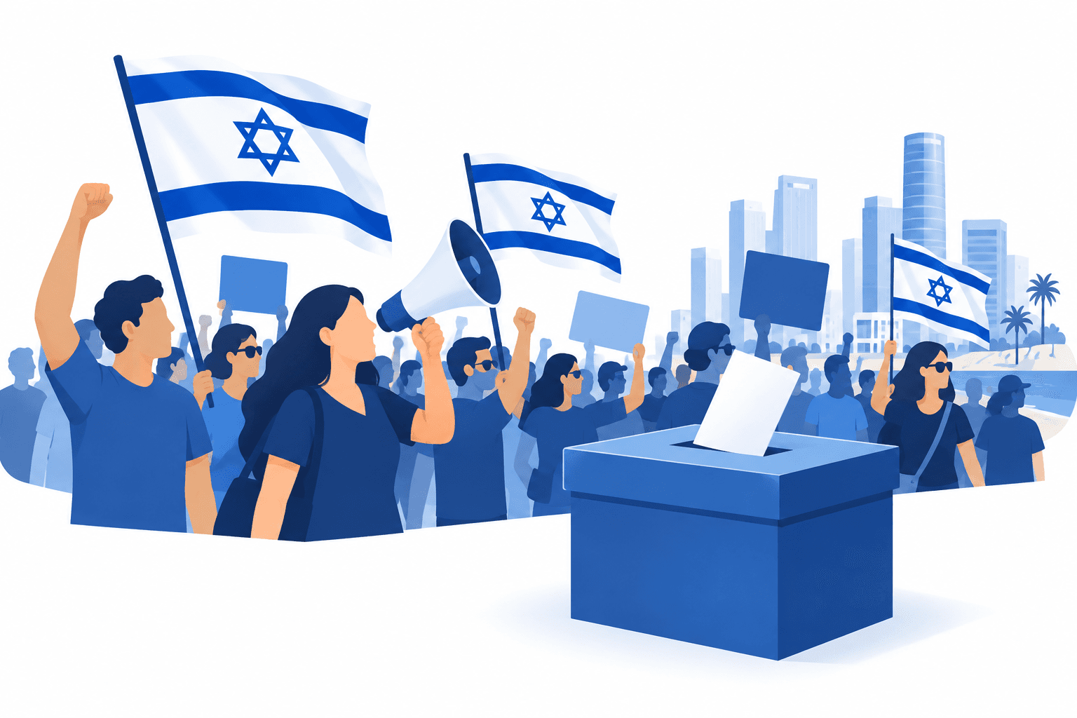 Tel Aviv-demonstration kräver utredning inför israeliskt val