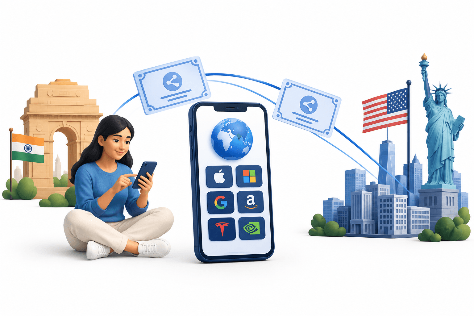 Aksjehandel i USA blir mer tilgjengelig for indiske privatinvestorer
