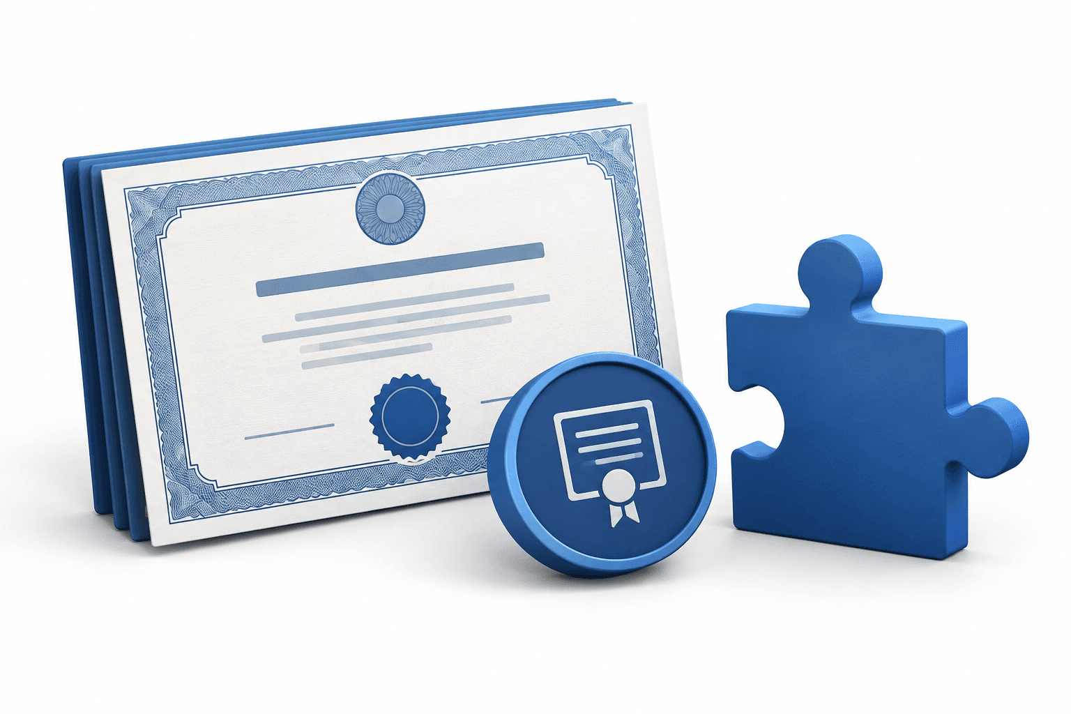 Illustration of a share certificate and rights token representing the BHAV IPO