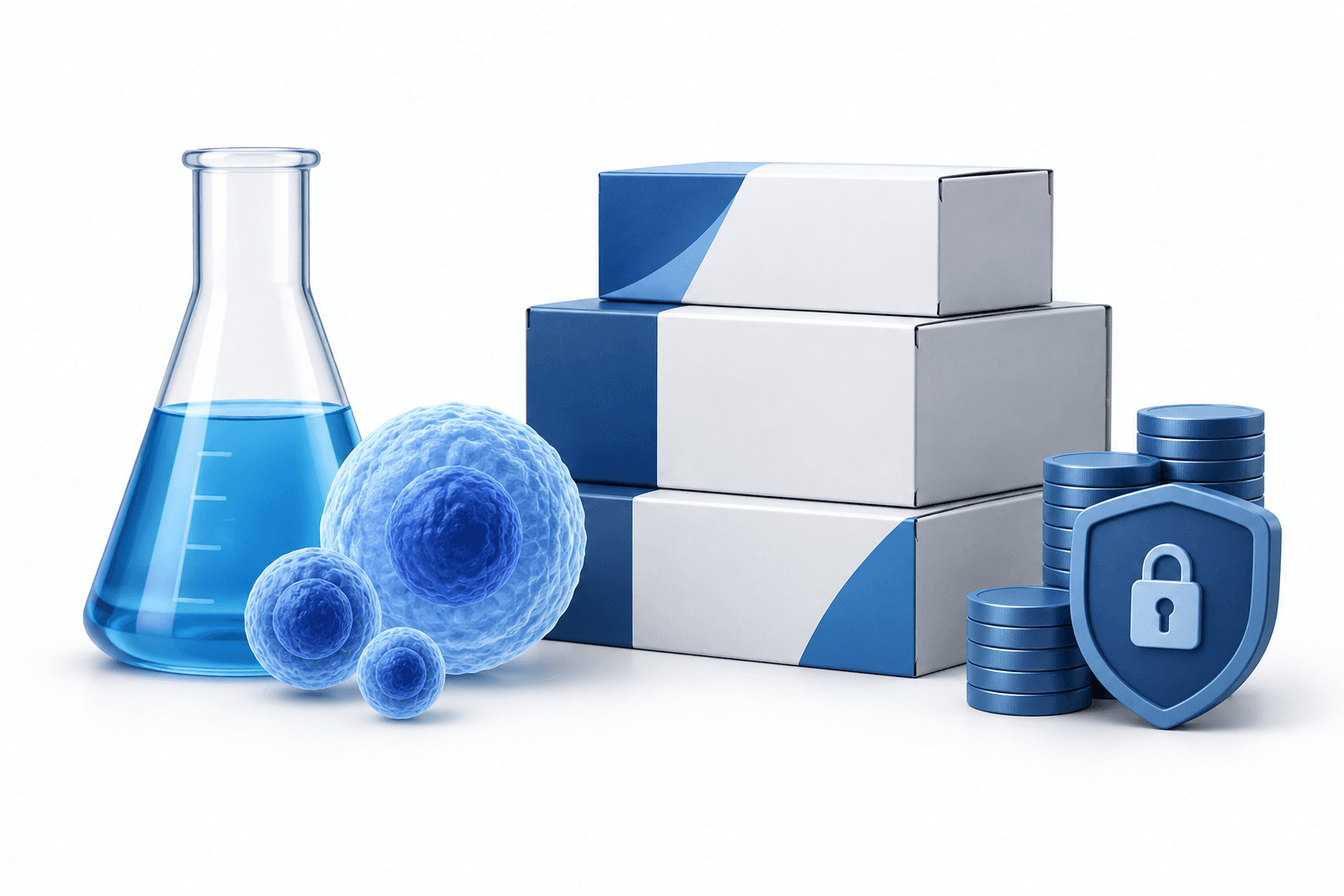 Concept illustration of biomedical research and wholesale distribution for SL Science earnings