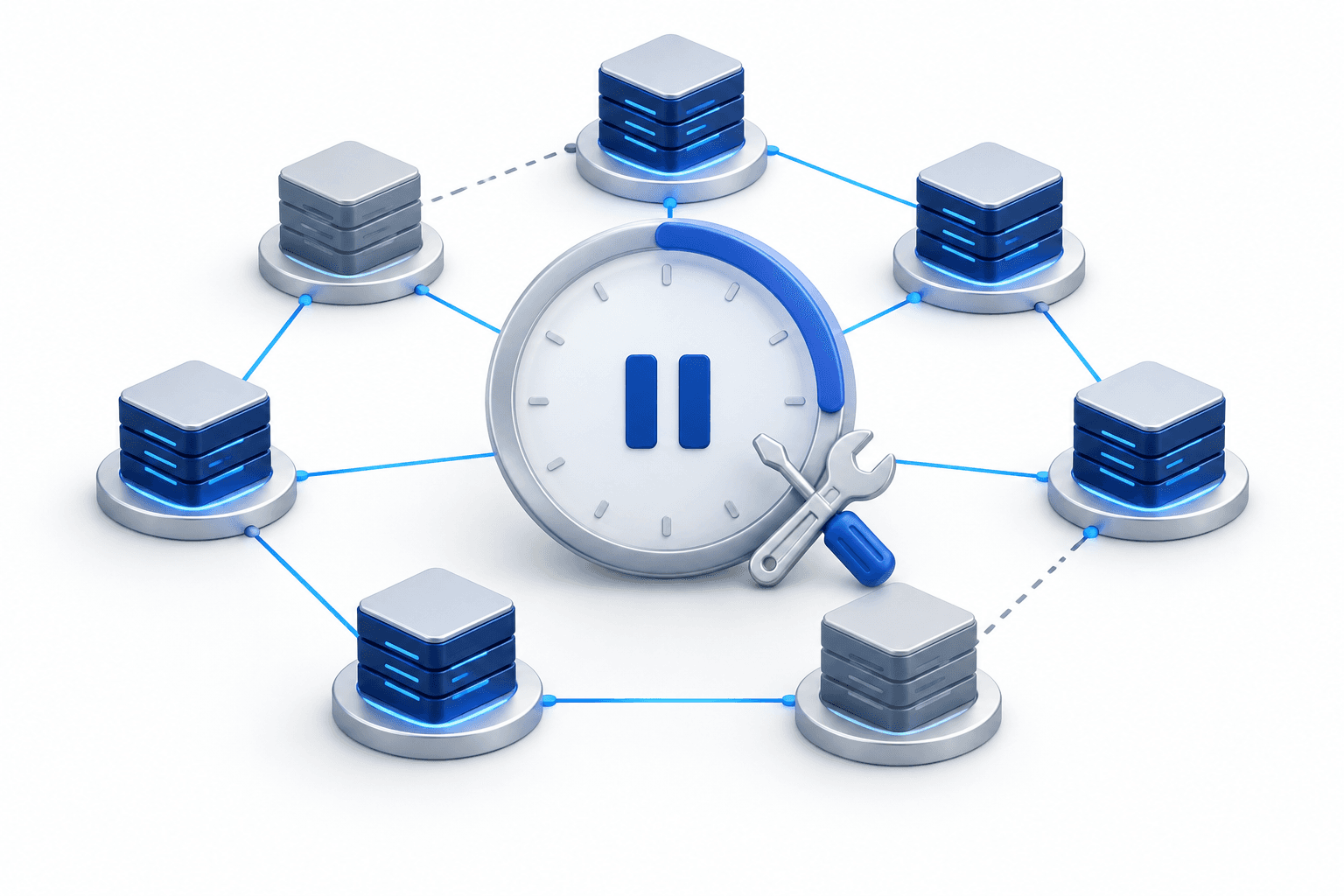 Conceptual illustration of the XRP Ledger fix awaiting a renewed validator approval countdown.